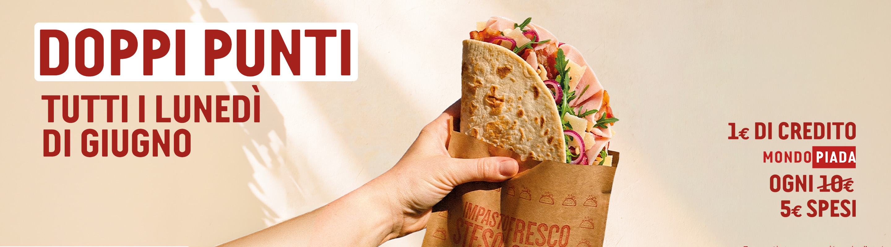 Raddoppia i vantaggi con Carta Mondo Piada!
